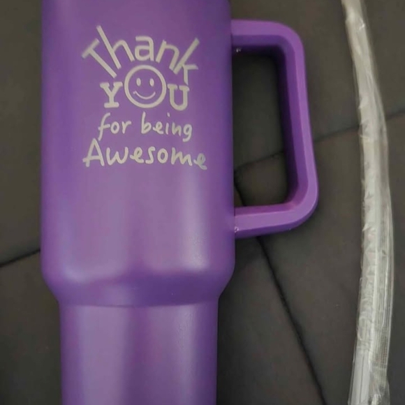 Other - Vibrant Purple Motivational Tumbler with Handle